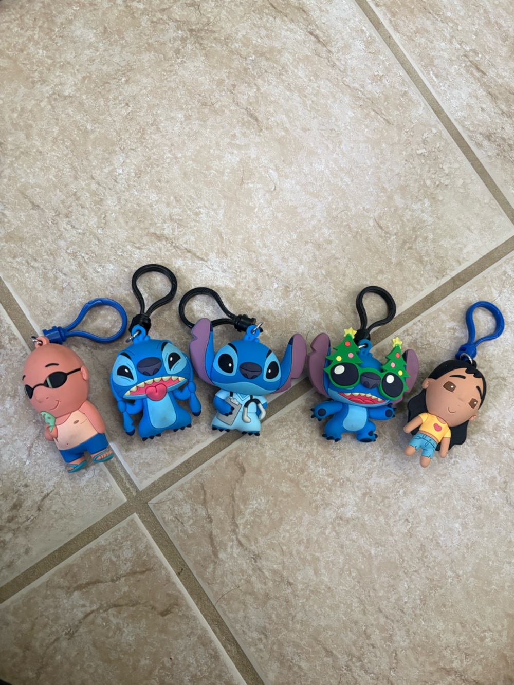 Disney Lilo and Stitch keychain figurines set of 5